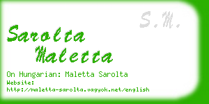 sarolta maletta business card